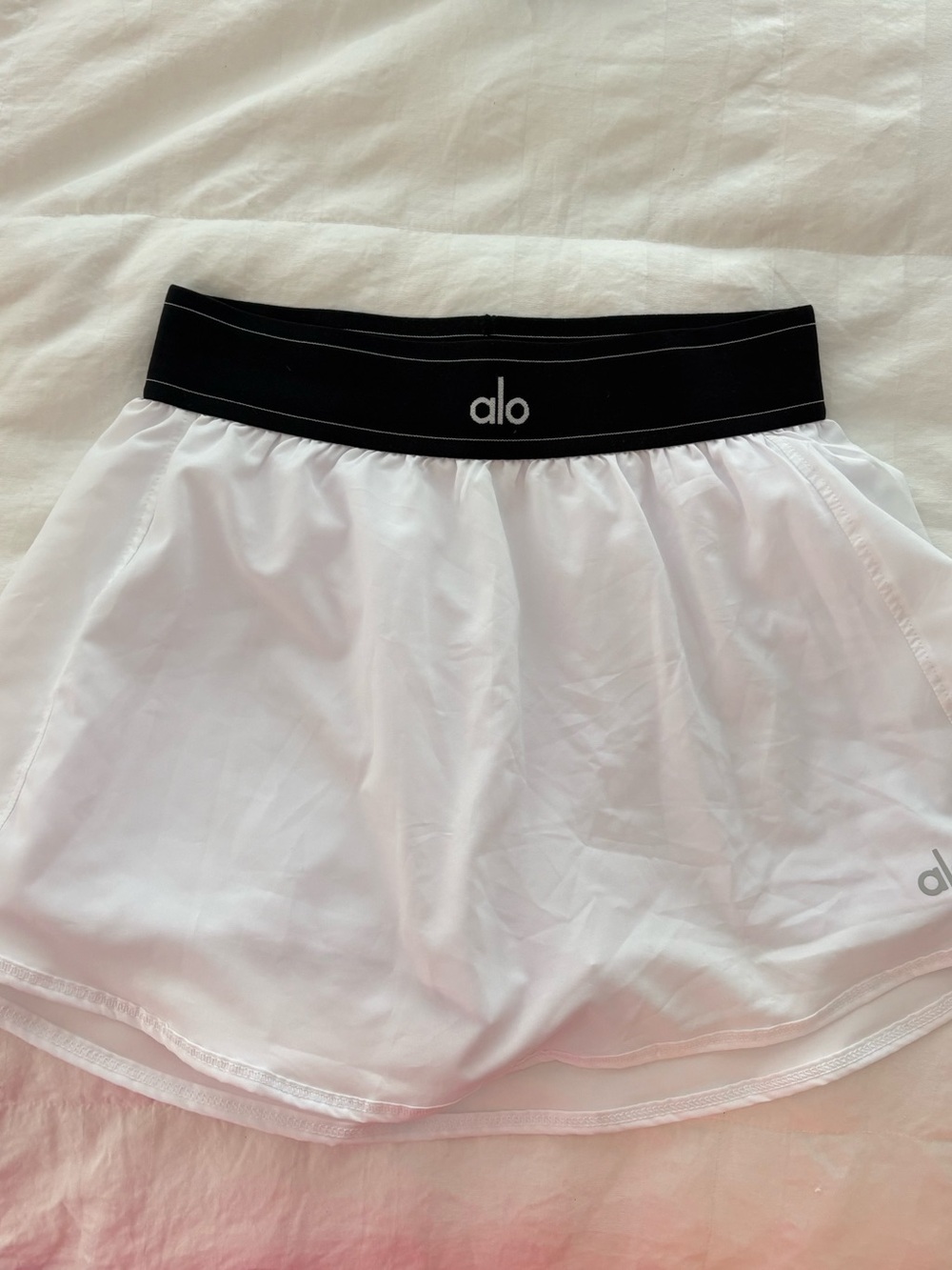 ALO Yoga White Match Point Tennis Skirt
